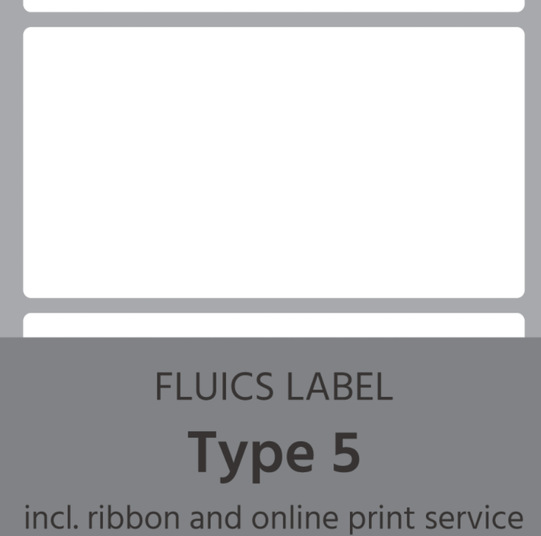 FLUICS paquet d'étiquettes code-barres - type 5, amovibles, résistantes aux produits chimiques - à 500 étiquettes no.art.FL-0011