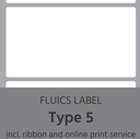 FLUICS barcode label pack - type 5, removable, chemical resistant - à 500 labels item no FL-0011