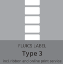 FLUICS Paquet d'étiquettes code-barres - type 3, amovibles, pour Freezer - à 2.000 étiquettes Art.n° FL-0009