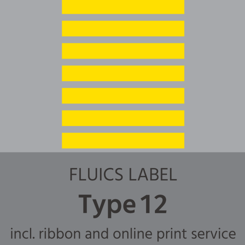 FLUICS Barcode Label Pack - Type 12, cryogenically tested Art.No. FL-0020