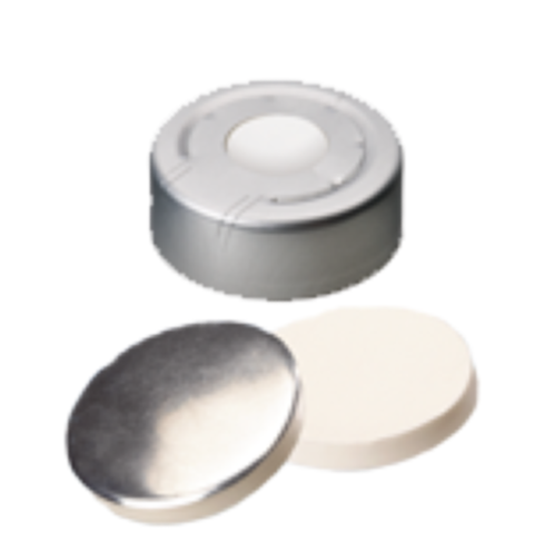 [70834] neochrom headspace cap ND 20 colorless, overpressure protection, silicone white Aluf no.art.70834