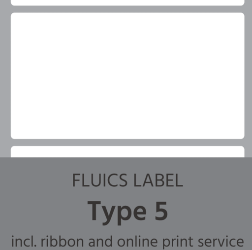 [FL0011] FLUICS barcode label pack - type 5, removable, chemical resistant - à 500 labels item no FL-0011