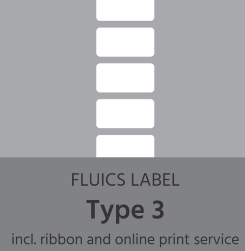 [FL0009] FLUICS Barcode label pack - type 3, removable, for Freezer - à 2.000 labels Art.No. FL-0009